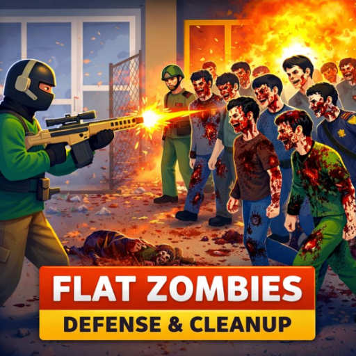 Flat Zombies: Defense & Cleanup